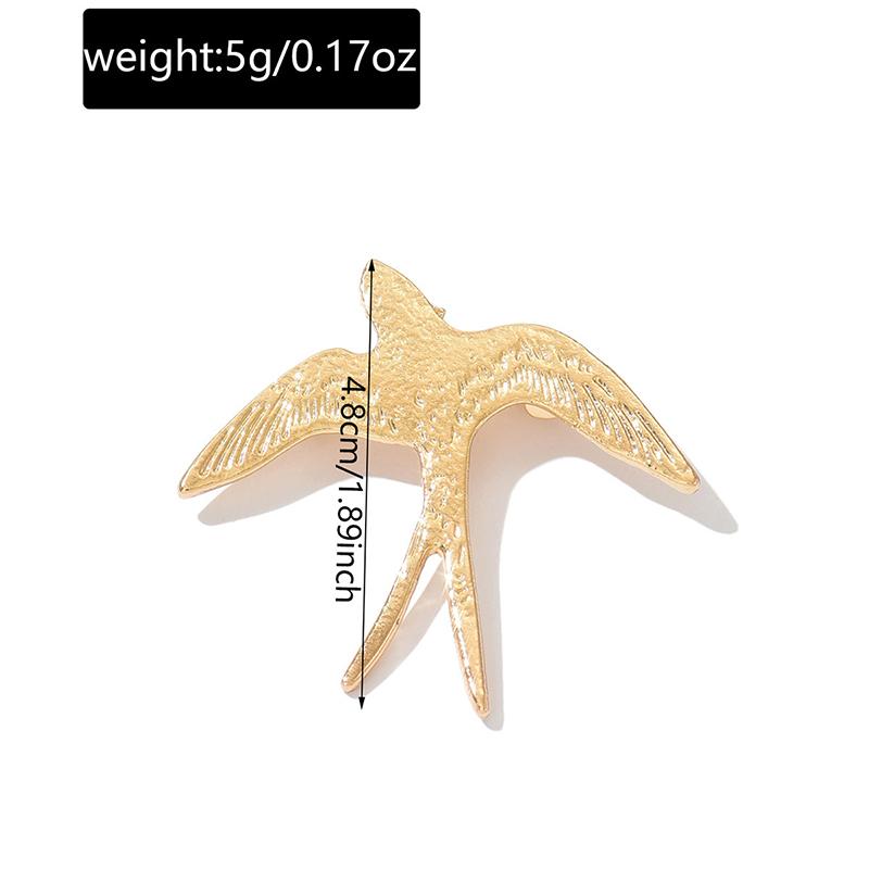 2026 New Sunflower Swallow Metal Brooch Women's Punk Vintage Metal Brooch Unique Versatile Clothing Accessory Decoration