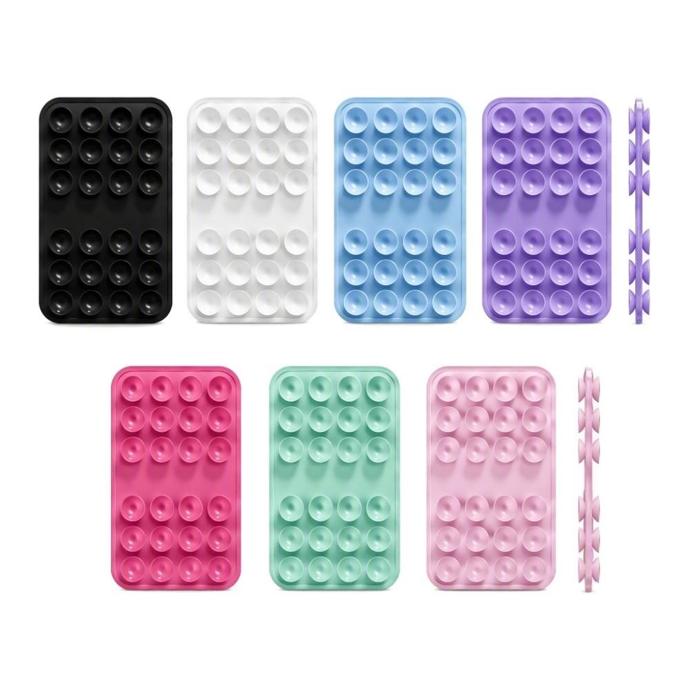 5pcs Silicone Suction Cup Phone Holder Square Wall Stand Phone Holder Hands-Free