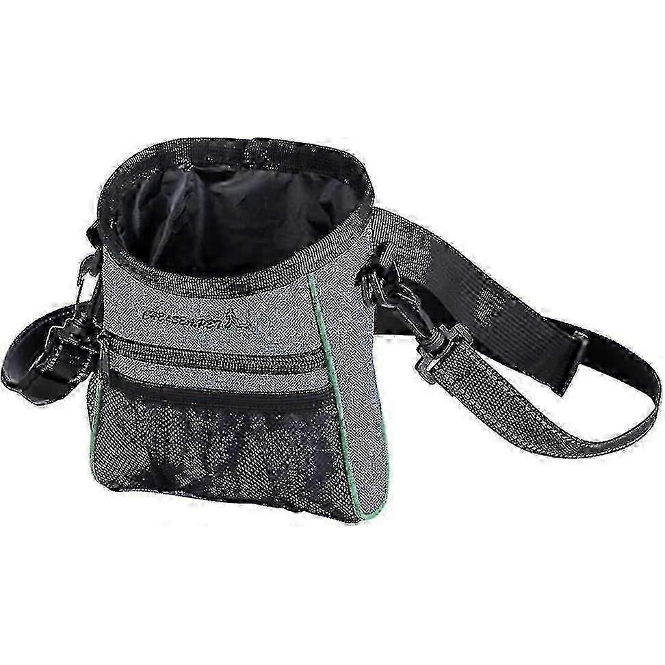Adjustable Dog Training Treat Pouch with Waist Belt and Shoulder Strap, Includes Poop Bag Dispenser
