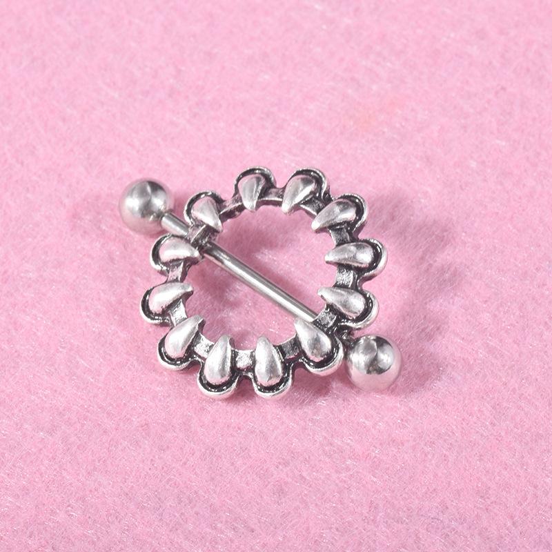 Ювелирные изделия из нержавеющей стали, ретро-тренд, острый конус, зуб, молочное кольцо, ювелирные изделия для сосков