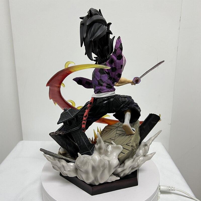 28cm Demon Slayer Kokushibou Anime Figure Tsugikuni Michikatsu Action Figure Kimetsu No Yaiba Figurine Adult Model Doll Toys
