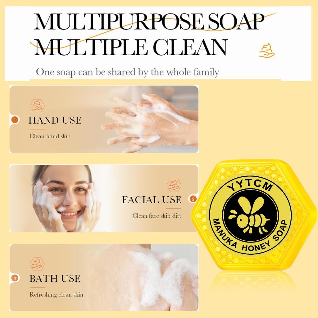 Мыло с медом Манука, глубоко очищающее лицо 70 г x 2 шт.