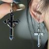 Винтажные креативные серьги-подвески в виде креста, подходящие для мужчин и женщин, крутые и персонализированные, для повседневной носки и вечеринок, подарки
