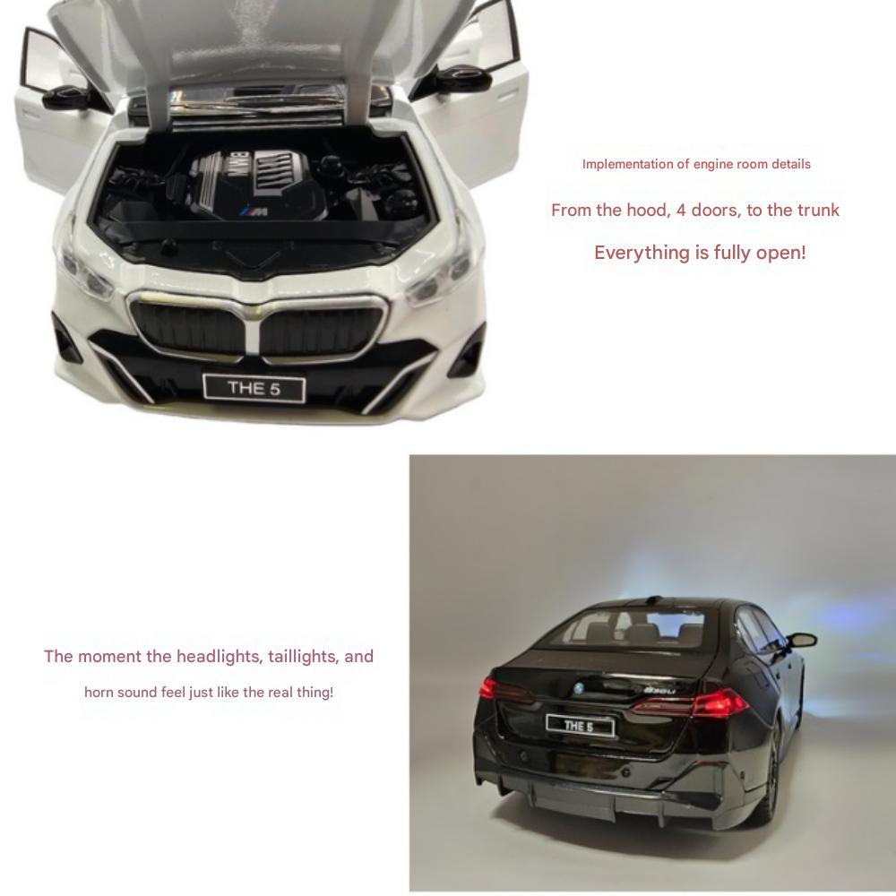 BMW 5 Series Mini Car BMW 530i 1:24 Diecast Mini Car, Option 3 : White/Yellow/Black