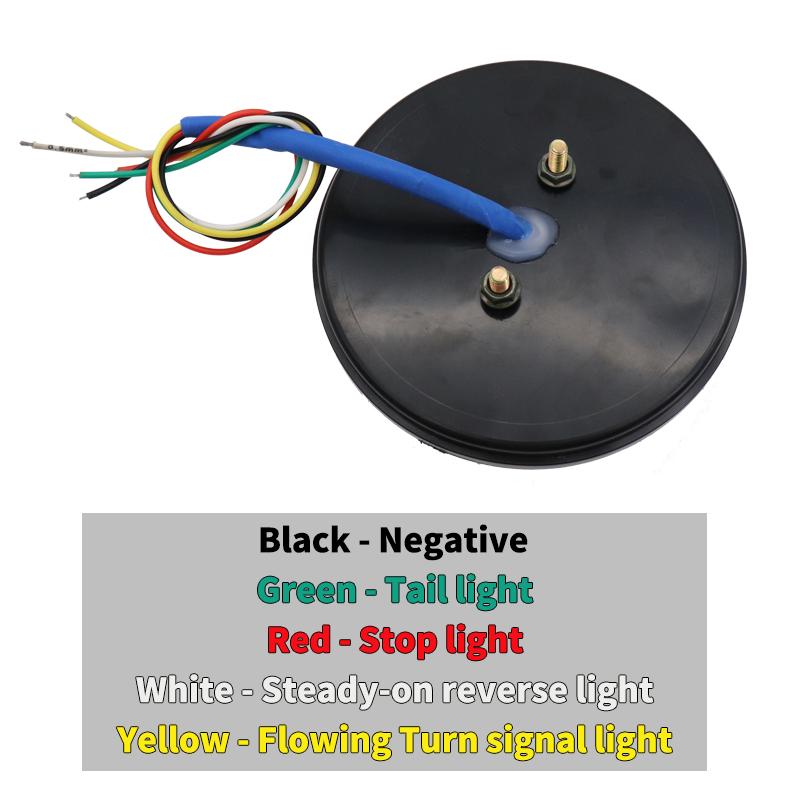1/2/4x 12 В 24 В задний фонарь для грузовика, задний фонарь для прицепа, динамический сигнал поворота, стоп-сигнал, задний фонарь для каравана, круглый светодиодный задний фонарь
