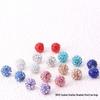 Серьги-гвоздики с шариками и бриллиантами, покрытие серебром S925: Винтовое пирсинг-украшение для хряща Шамбала