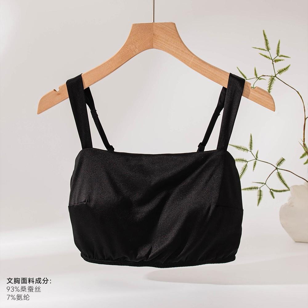 New tube top sling light luxury tube top mulberry silk sling small vest