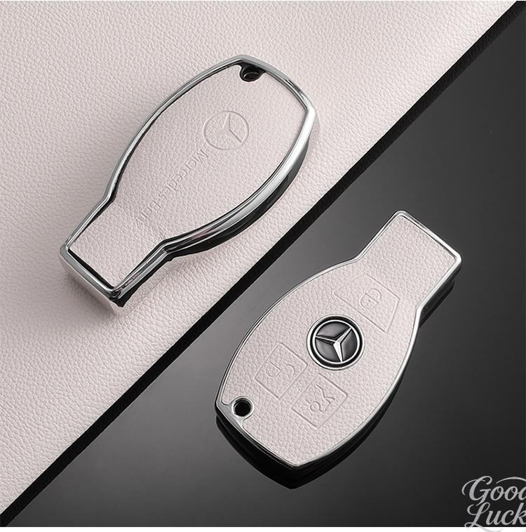 YDC4 Car Zinc Alloy Key Case Shell Buckle Car Key Cover For Mercedes Benz A C E S G Class GLC CLE CLA GLB GLS W177 Auto Accessory