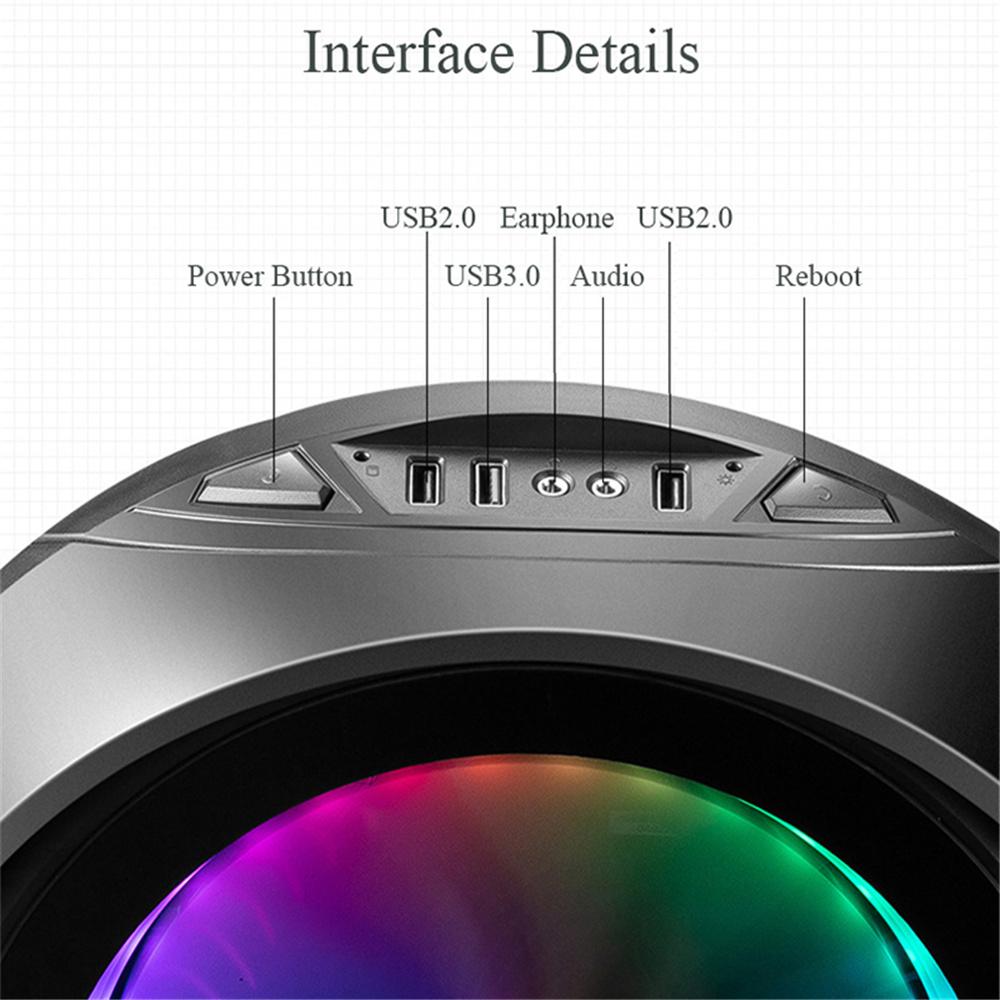 Mini USB 3.0/2.0 Корпус для настольного ПК Космическая капсула Дизайн Корпус игрового компьютера ATX Тип MATX Материнская плата Вертикальная графика