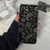 Черный Бандана Пейсли Чехол Для Samsung Galaxy A13 A23 A33 A53 A17 A06 A16 A56 A36 A54 A34 A14 A52 A32 A15 A35 A55