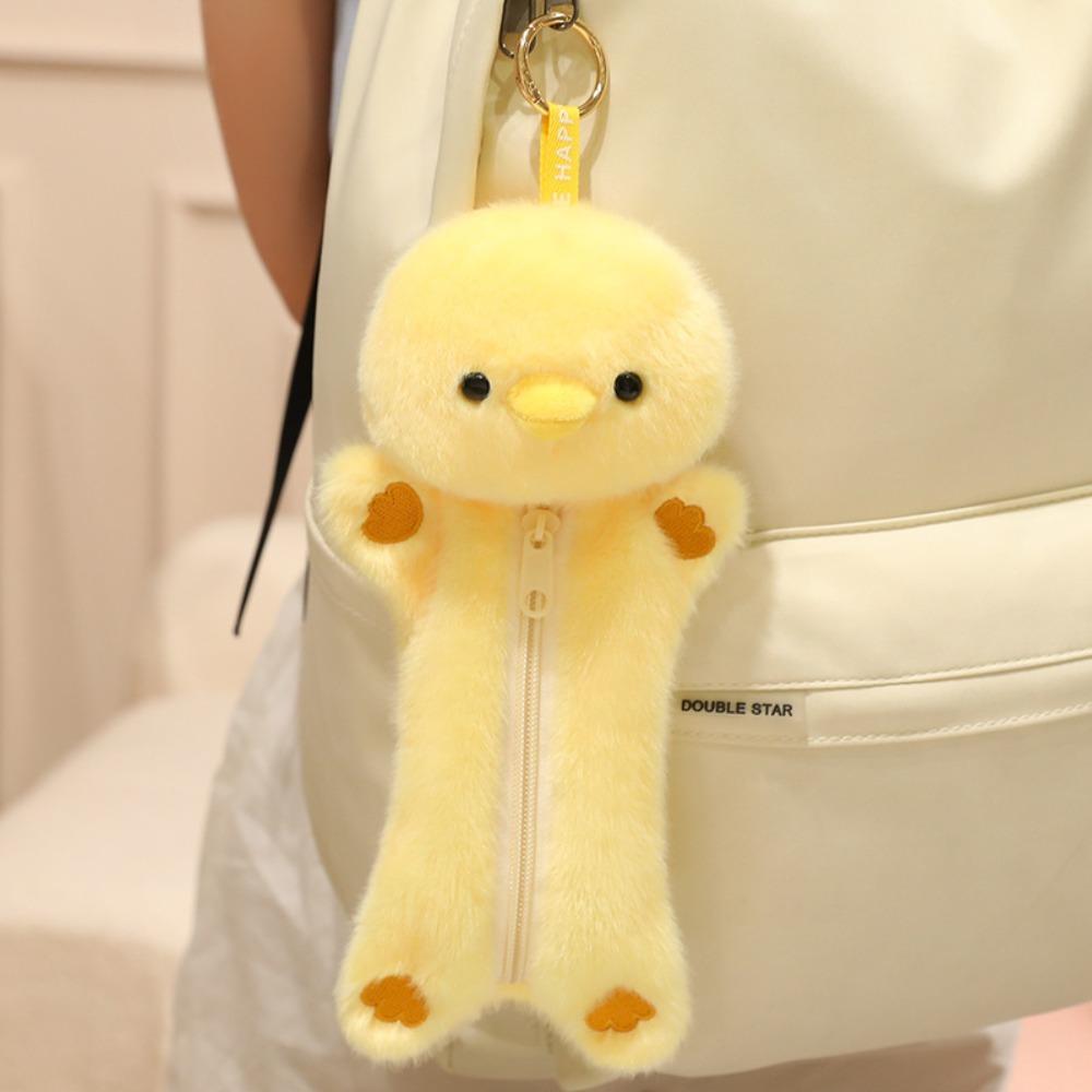Animal Shaped Plush Pencil Case Soft Plush Storage Bag Cosmetic Bag Office Stationery