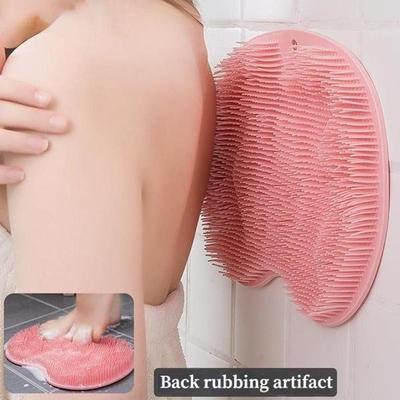 Силиконовый массажный коврик для душа, нескользящая подушечка для мытья ног, отшелушивающая подушечка для ног для ванной комнаты, щетка для массажа спины с присоской, подушечка для массажной щетки для ванны