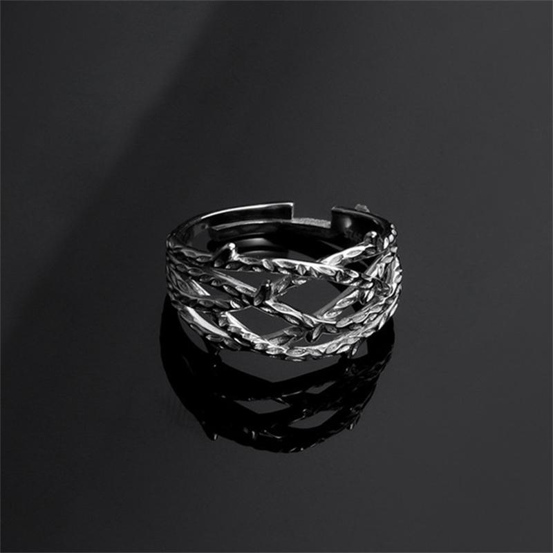 Личное кольцо с морозными ветками, мужские ювелирные изделия, элитное модное переплетенное кольцо, серебро 925 пробы, мужские аксессуары на палец