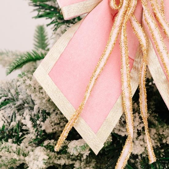 Бархатный рождественский бант 9" Поделки Подарочная лента Скрутка Рождественский венок Окна