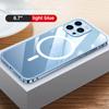 Прозрачный магнитный чехол для iPhone 13 Pro Max 13 Pro Беспроводной чехол для зарядки iPhone 12 12 Pro Max Магнитный чехол из алюминиевого сплава