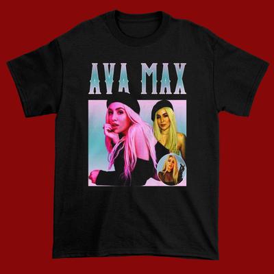 Новая Популярная Футболка Ava Max So Am I Хлопок Черный S-5XL FF146 Унисекс Футболка
