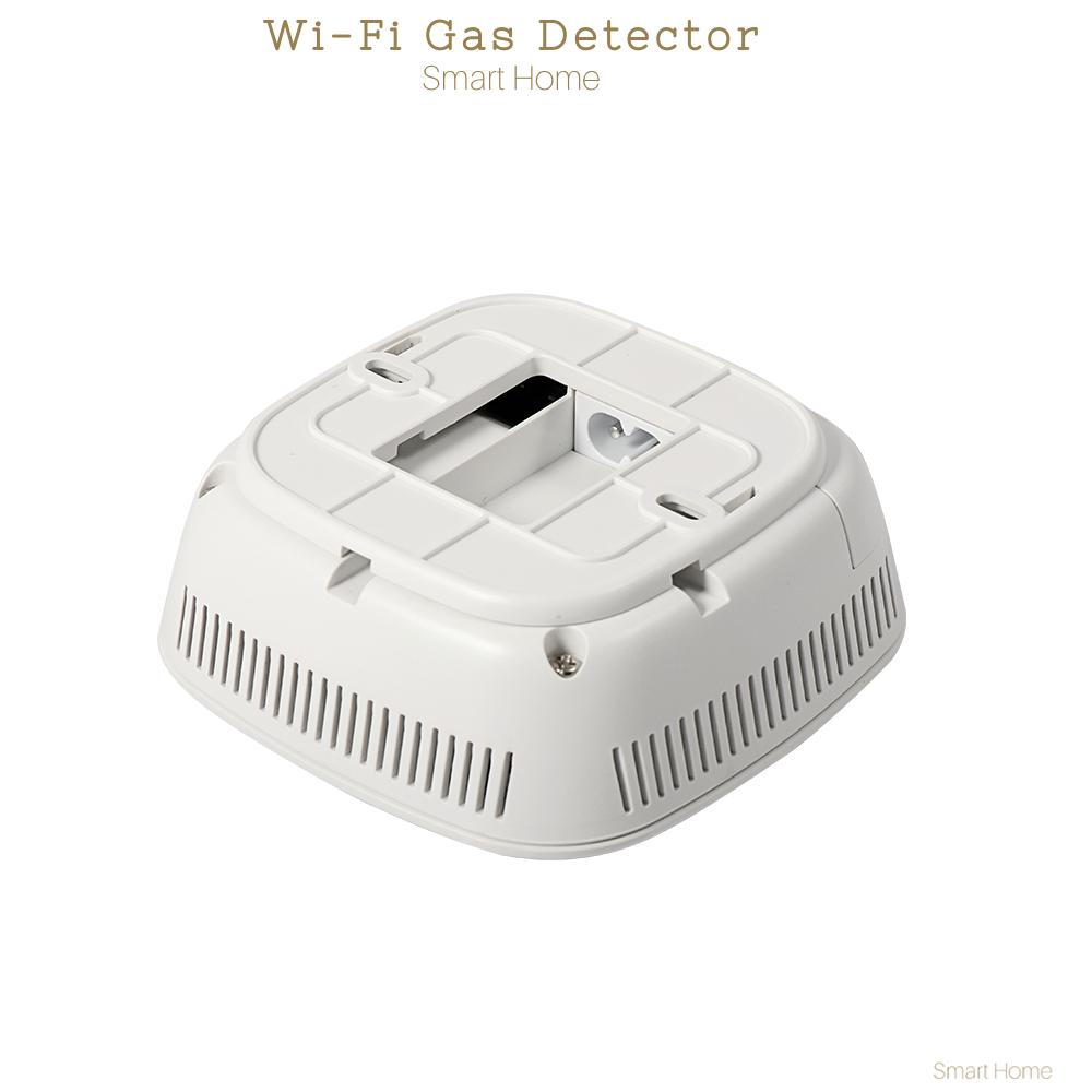 90-220Vac EU Plug WIFI Natural Gas Detector Tuya APP Push Message Coal Gas Sensor LPG Alarm NC/NO Relay Shut Off DN10/15 Valve