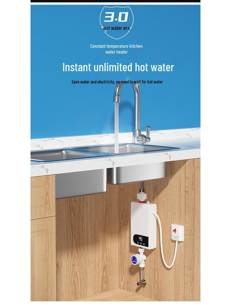 Компактный мгновенный электрический водонагреватель для душа с контролем температуры