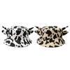 Outdoor Fisherman Hat with Horns & Ears Cute Cow Print Bucket Hat Beach for Sun Cap for Outdoor Travel Clothing Accessor