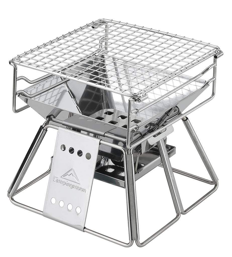 КЕМПИНГ MOON Костер Гриль Подставка для костра Самый маленький компактный костер Гриль Брезентовый чехол в мире X-MINI