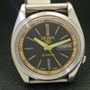 Б/У ВИНТАЖНЫЕ ЧАСЫ SEIKO 5 AUTOMATIC 7009A ЯПОНИЯ МУЖСКИЕ ЧАСЫ С ЧЕРНЫМ ЦИФЕРБЛАТОМ a435053-2 R122-a435053