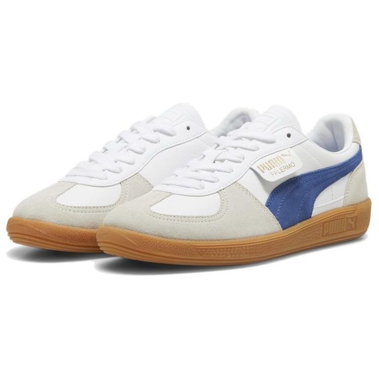 Puma Кожаные кроссовки Palermo White Clyde Royal Gum Unisex Vapor-Grey 396464-06
