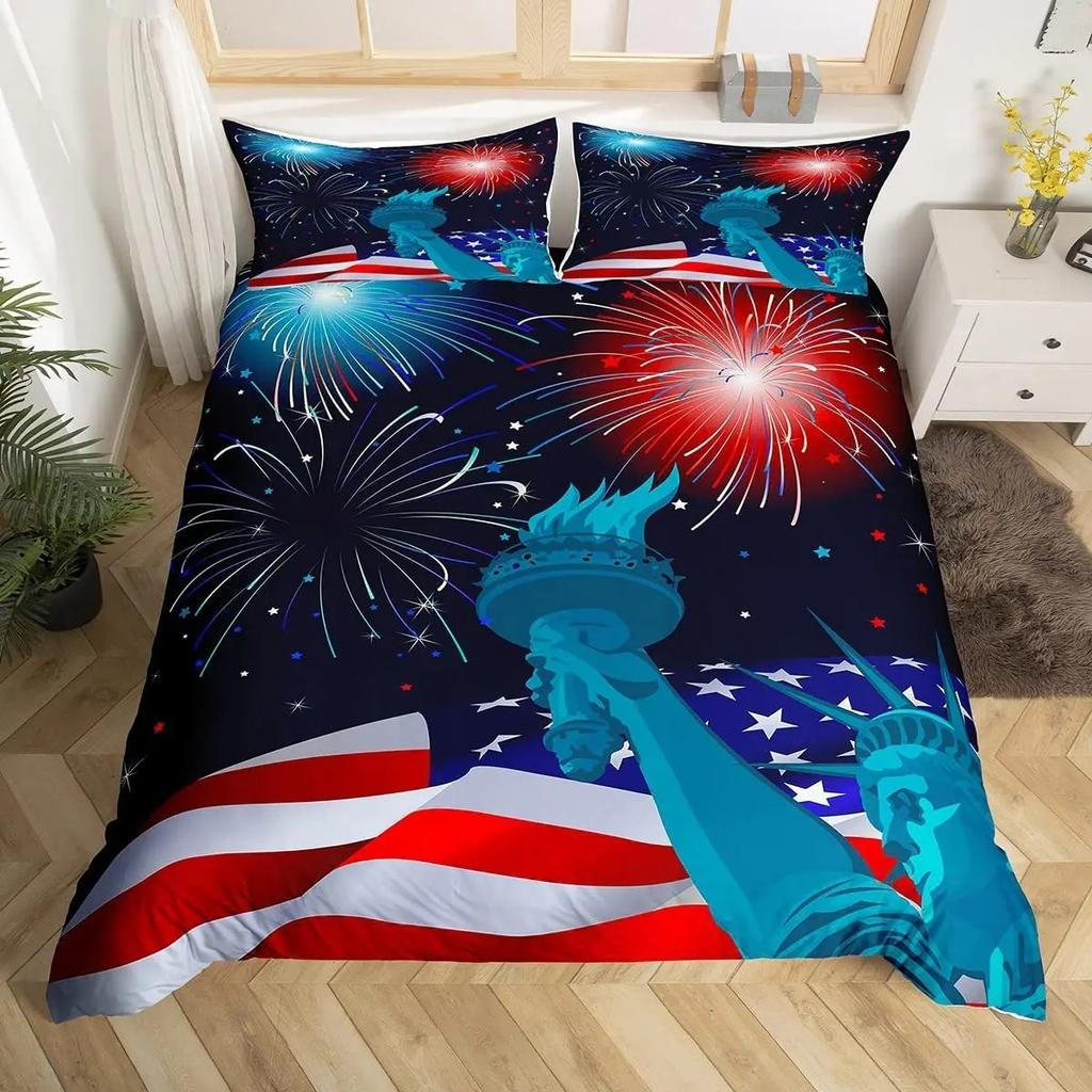 Пододеяльник с изображением фейерверка, комплект постельного белья Fantasy Castle, комплект постельного белья Prague Cityscape, комплект постельного белья из микрофибры с изображением магических психоделических цветов