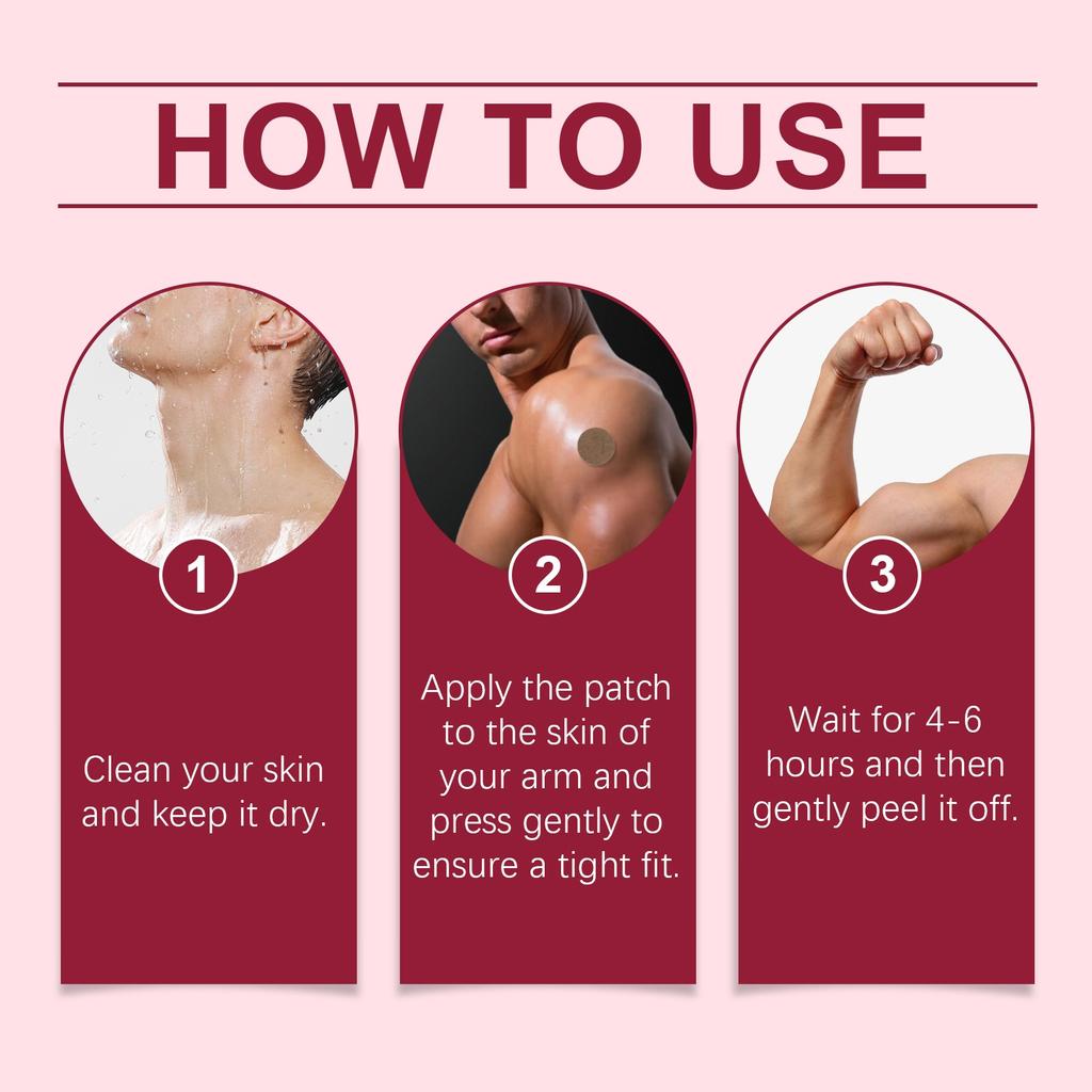 Пластырь Herbal Vitality, пластырь для мужской энергии, травяной пластырь для повышения жизненной силы 10 шт.