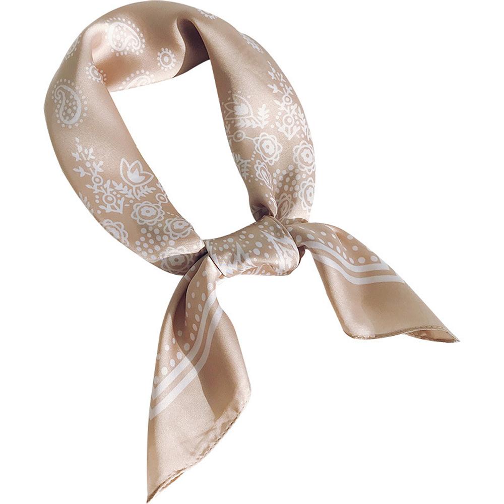 Elegant For Women Paisley Printed Flower Small Shawls Head Scarfs Square Hijab Scarf Bandana