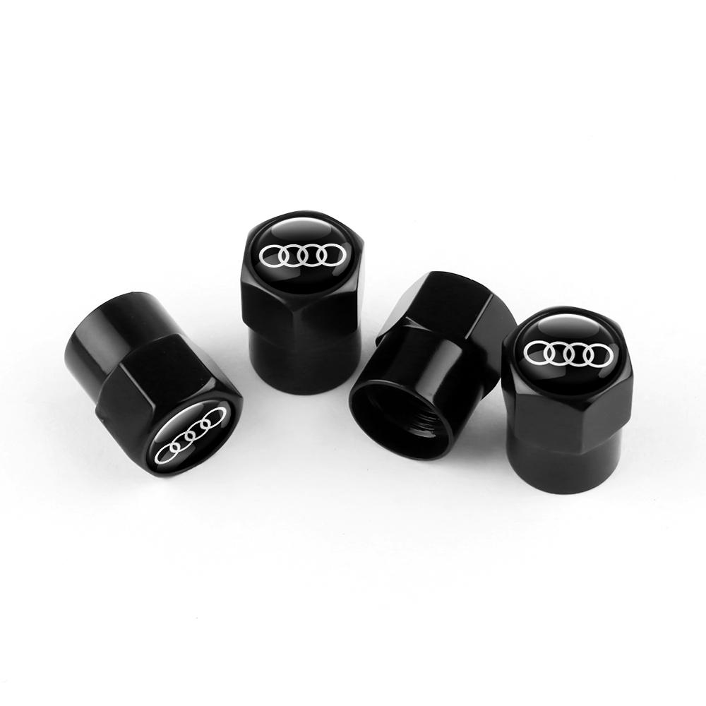 4Pcs Car Styling Wheel Tire Valve Caps Auto Tyre Valve Stem Cover For Audi A3 A4 B8 8P 8V A6 C7 A5 Q5 B7 B6 B9 QUTTRO RS Q3 Q7