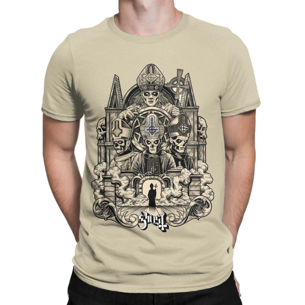 Мужские и женские футболки с принтом Ghost Rock 2025 Tour, футболки из хлопка, одежда