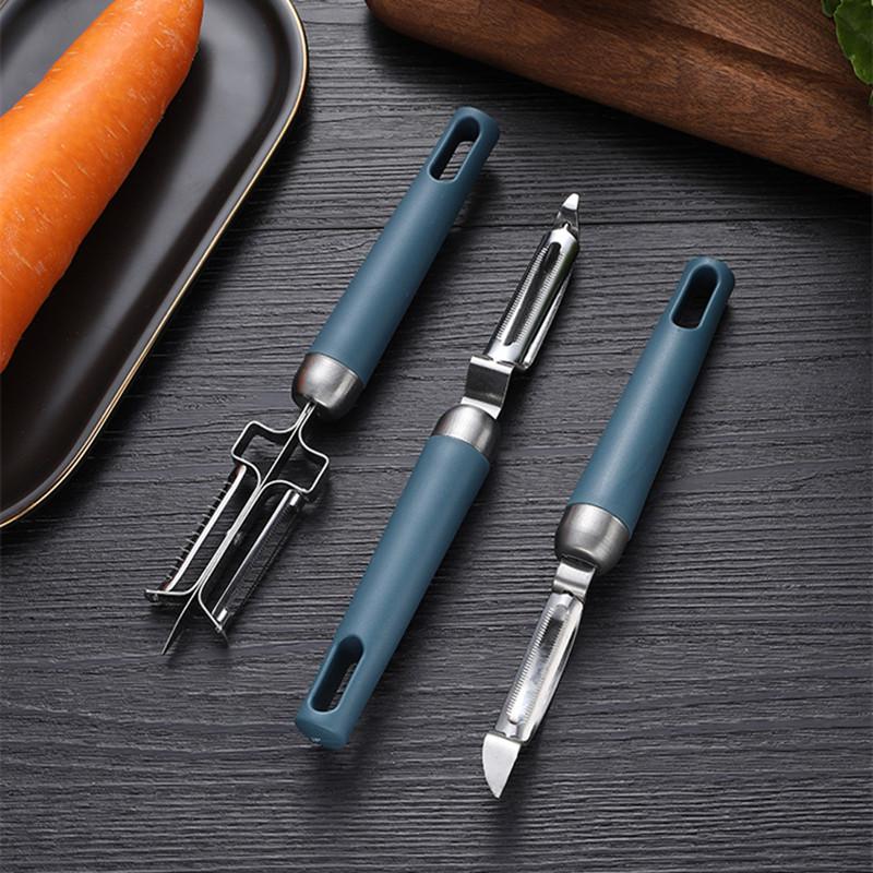 Stainless Steel Fruit Vegetable Peeler Multifunction Household Plastic Handle Potato Peeling Cutter Knife Kitchen Accessories