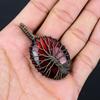 Tree Of Life Red Flash Labradorite Gemstone Pure Copper Wire Wrapped Handmade Pendant Jewelry