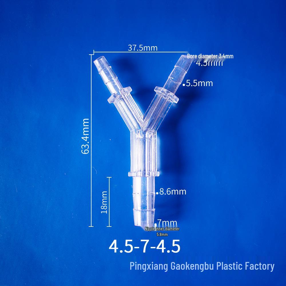 Прозрачный Y-образный пластиковый тройник-адаптер для универсальных водопроводных труб