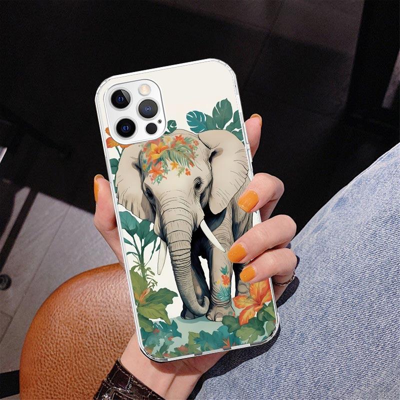 Чехол для телефона Elephant Mandala Aztec Phnoe для Iphone 17 Air 16 16E 11 12 13 Mini 14 Plus 15 Pro Max 7 8 + SE 2020 Чехол для телефона Coque