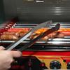 2-10pcs BBQ Sausage Turning Tongs Kitchen Hot Dogs Cooking Clip Stainless Barbecue Long Handle Tongs for Flipping Bacon Steak