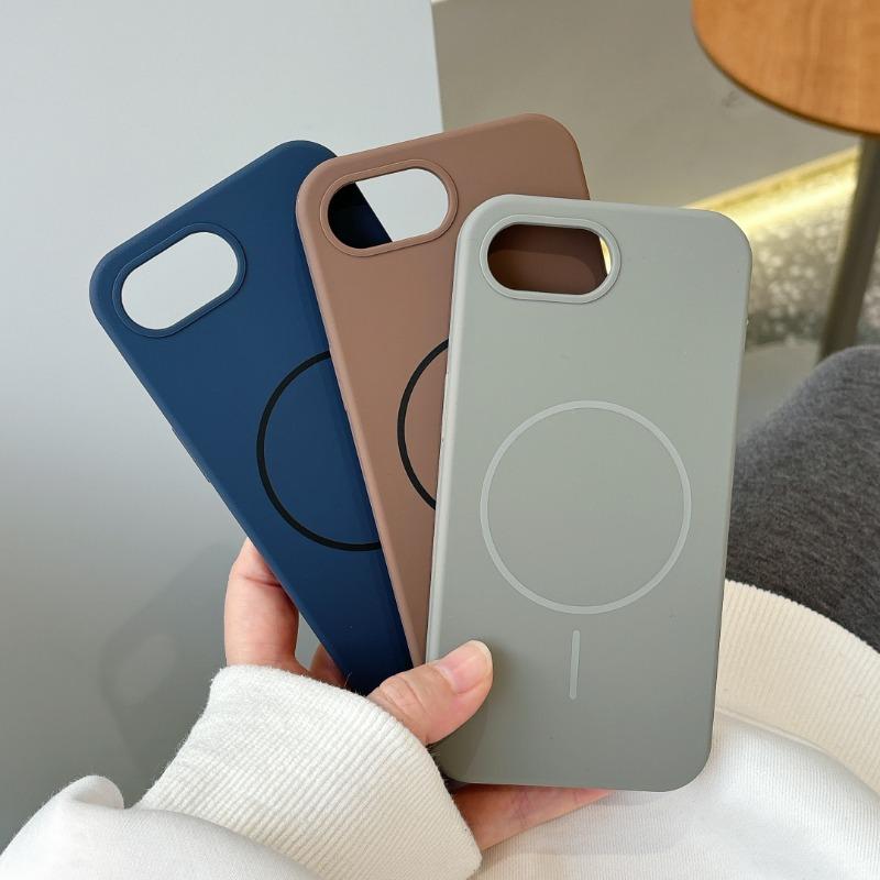 16E Official Liquid Silicone Magsafe Case for iPhone 16E SE4 Magnetic Wireless Charging Protector Soft Matte Cases Cover