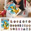 Christmas Countdown Calendar Advent Box 24-Day Mini Cute Flying Dragon Ornament Multifunctional Holiday Decoration for Kids Family Home Car