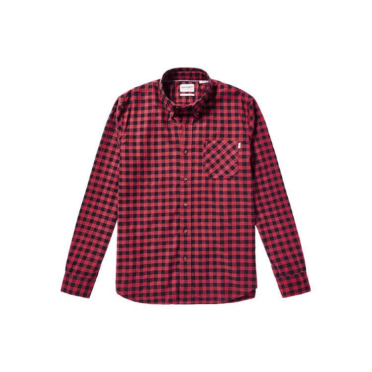 Timberland Urban Outdoor Series Дышащая клетчатая рубашка с длинным рукавом Мужские рубашки Пыльно-розовый A2EDX-C58