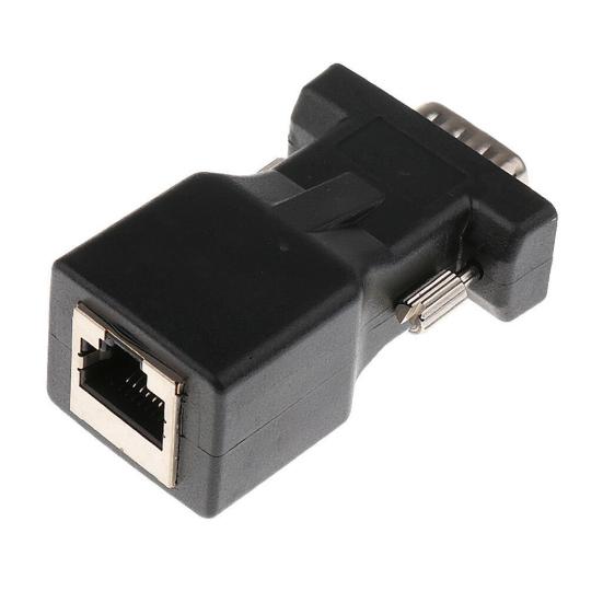 2Pcs 15 Pin VGA Male To RJ45 Female Ethernet Adapter Connector LAN Extender