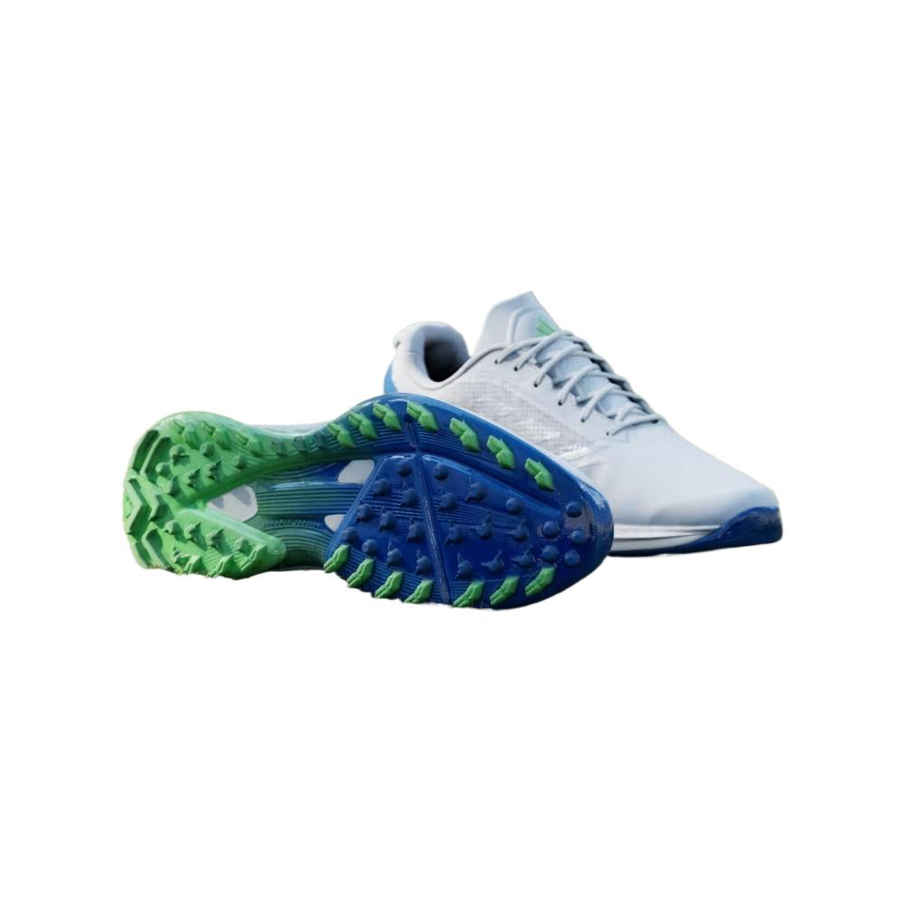 adidas Adizero ZG Spikeless Golf Белый Лаймовый Взрыв Мужские Кроссовки Облачно-Белый Серебристый-Металлик JQ7725