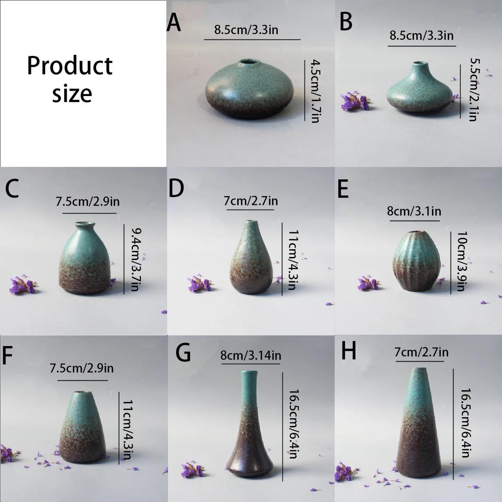 Ceramic Small Flower Vase Home Decoration Crafts Tabletop Ornament Simplicity Japanese-style Decoration