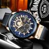 CURREN Man WristWatch Chronograph Sport Men Watch Military Top Brand Luxury Gold Blue Genuine Leather Calendar Male Clock 8380