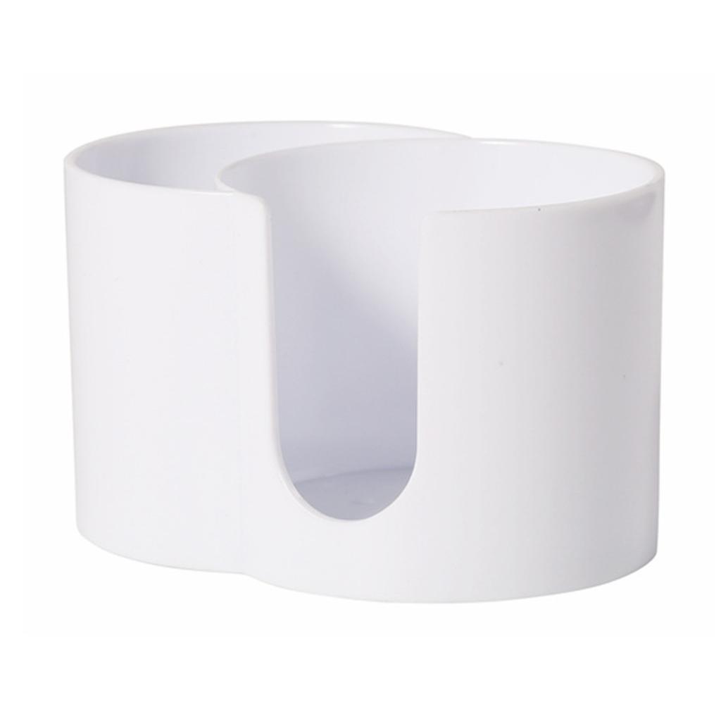 Duals Compartment Plastic Storage Container for Cotton Swabs and Makeup Pads Bathroom Countertop Organiser