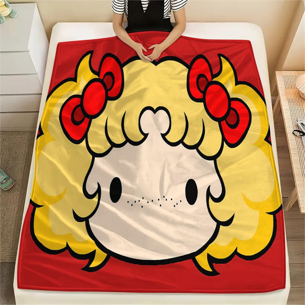 1PC Candy Candy Print Flannel Blanket, High quality All Seasons, Home Decor, Warmth and Comfort, Perfect for Christmas Gifts