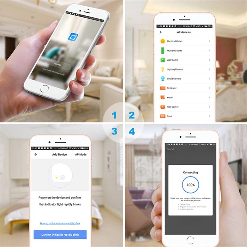 Умная Wi-Fi розетка EU 16A 220V Адаптер Беспроводное удаленное управление голосом Монитор энергопотребления Розетка с таймером для Google Home Alexa