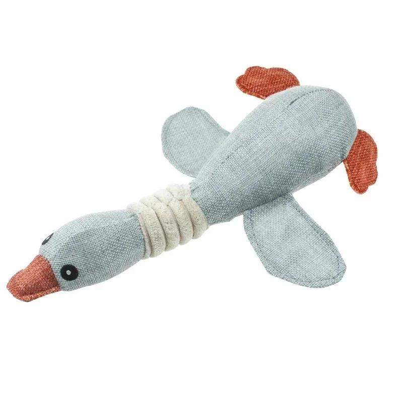 Plush Geese Pet Toys Biting Sound Toys Dog Cat Biting Toys Cartoon Animal Cat Pet Supplies Pet Birthday Sound Toys Gifts