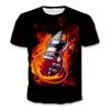 Fashion Men's Band Rock Personality Pop Short Sleeved Printed T-shirt Summer 3D T-shirt