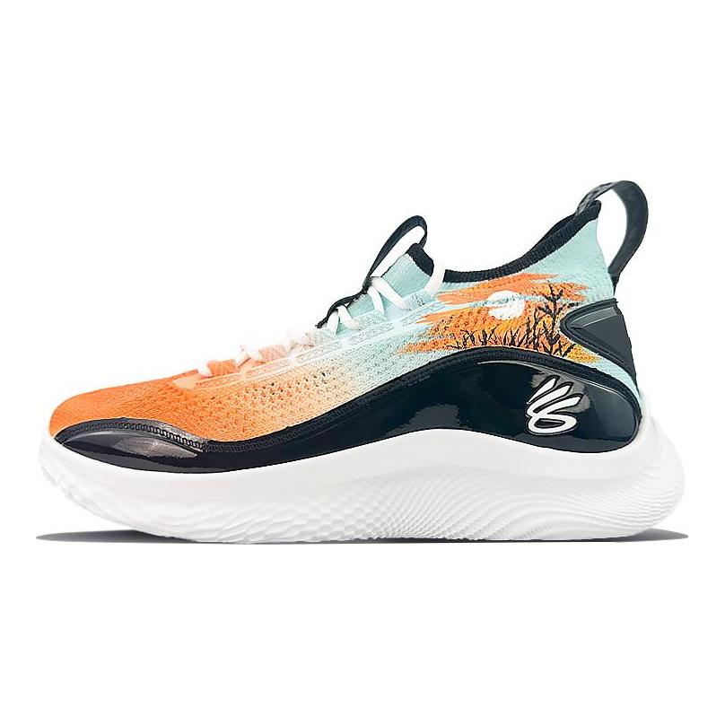 Under Armour Кроссовки Curry 8 Амортизация Устойчивость к истиранию Дышащие Амортизация Устойчивость к истиранию Дышащие Средняя высота 3024785-111(Команда40-)