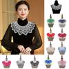 Collar Applique Hollow Out Tear-resistant No Deform Breathable Washable DIY Detachable 3D Effect Lace Corsage for Sewing Shop